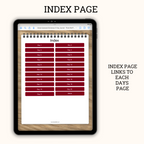index page that links to each daily page