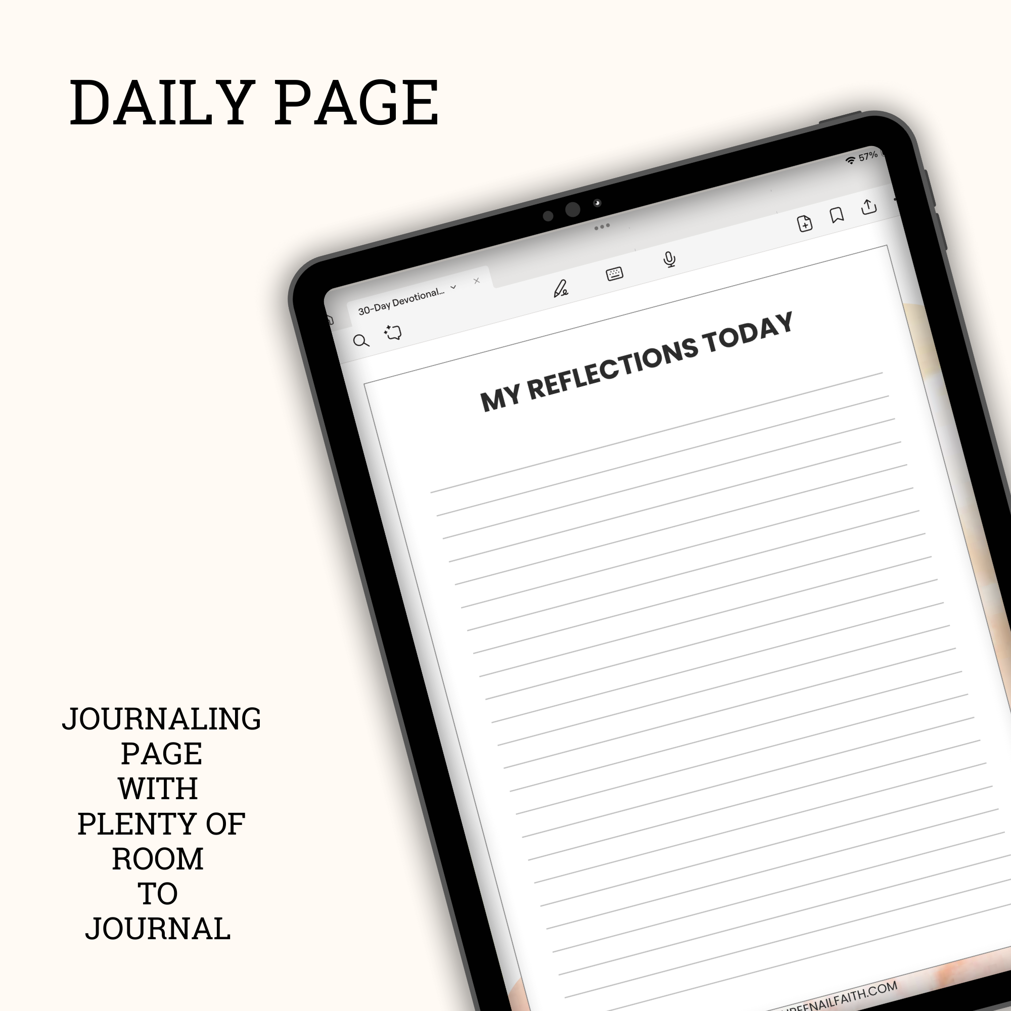 each day has room to journal your thoughts 