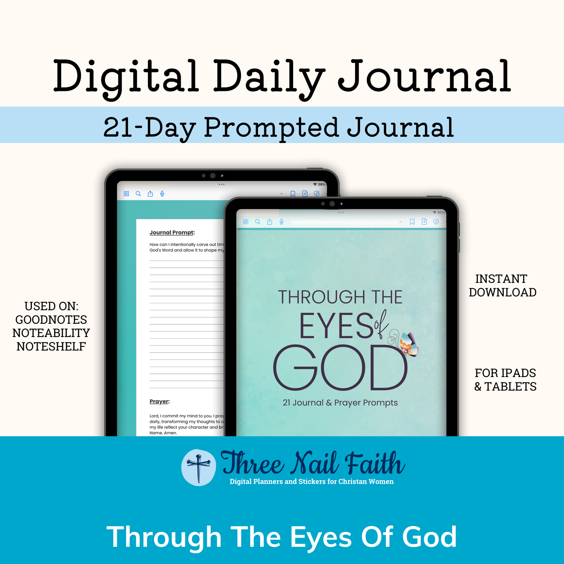Through the eyes of God digital prompted journal