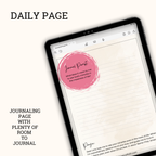 each daily page has a prompted faith journal question, room to journal, and prayer 