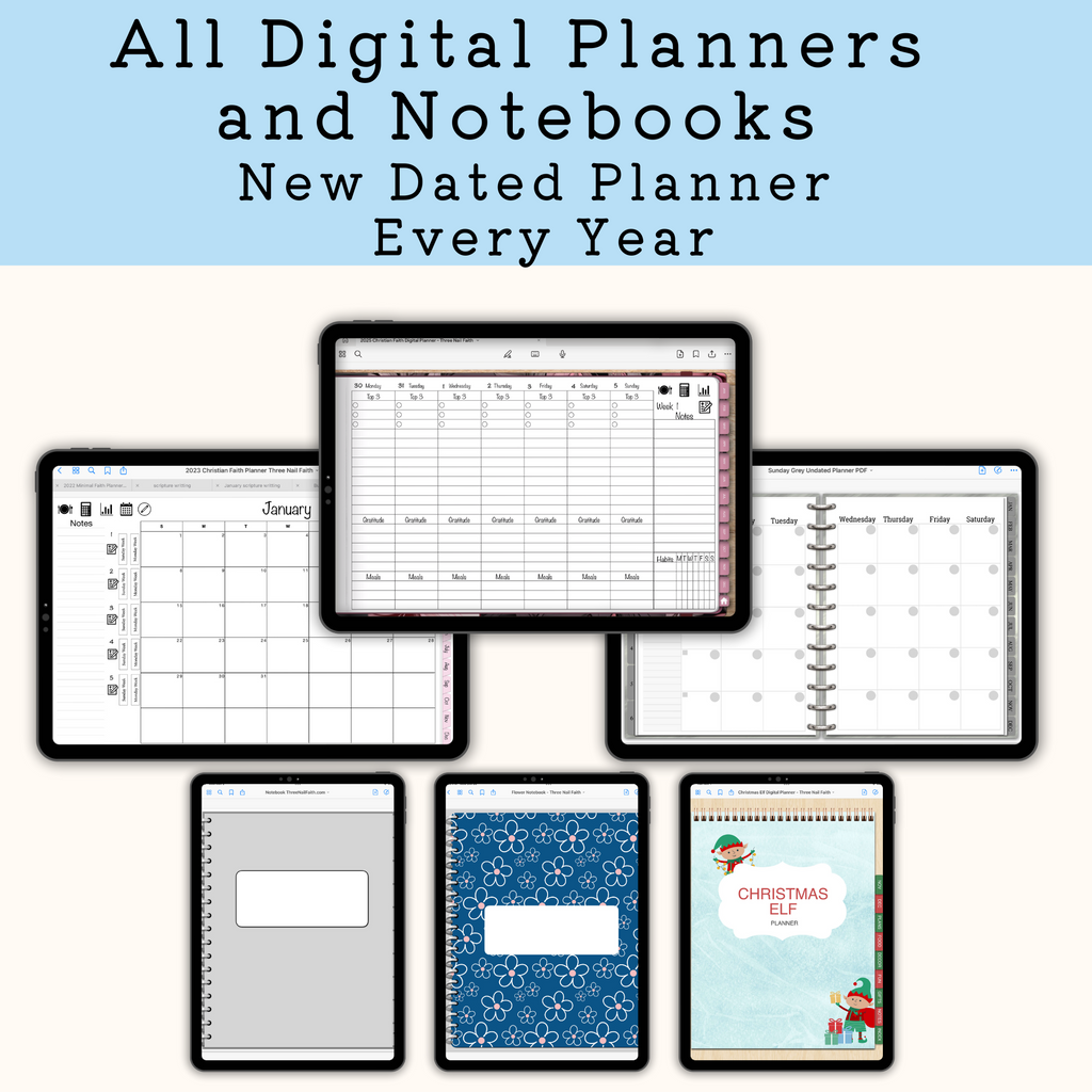 all digital planners are included in the bundle including dated planners. 