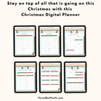 View of some of the pages in the Christmas digital planner