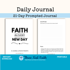 Faith in every new day prompted faith printable journal 