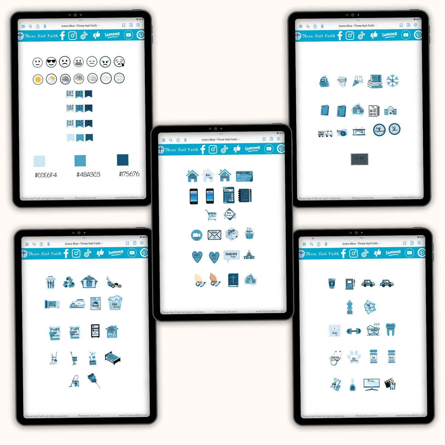 Icon Digital Planner Sticker Kit 2023