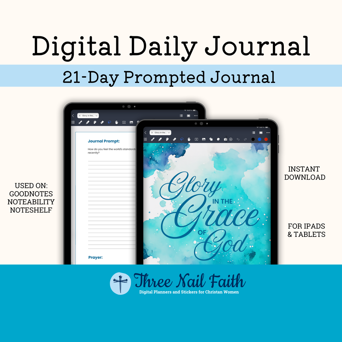 Glory in the Grace of God 21 Digital Journal & Prayer Prompts