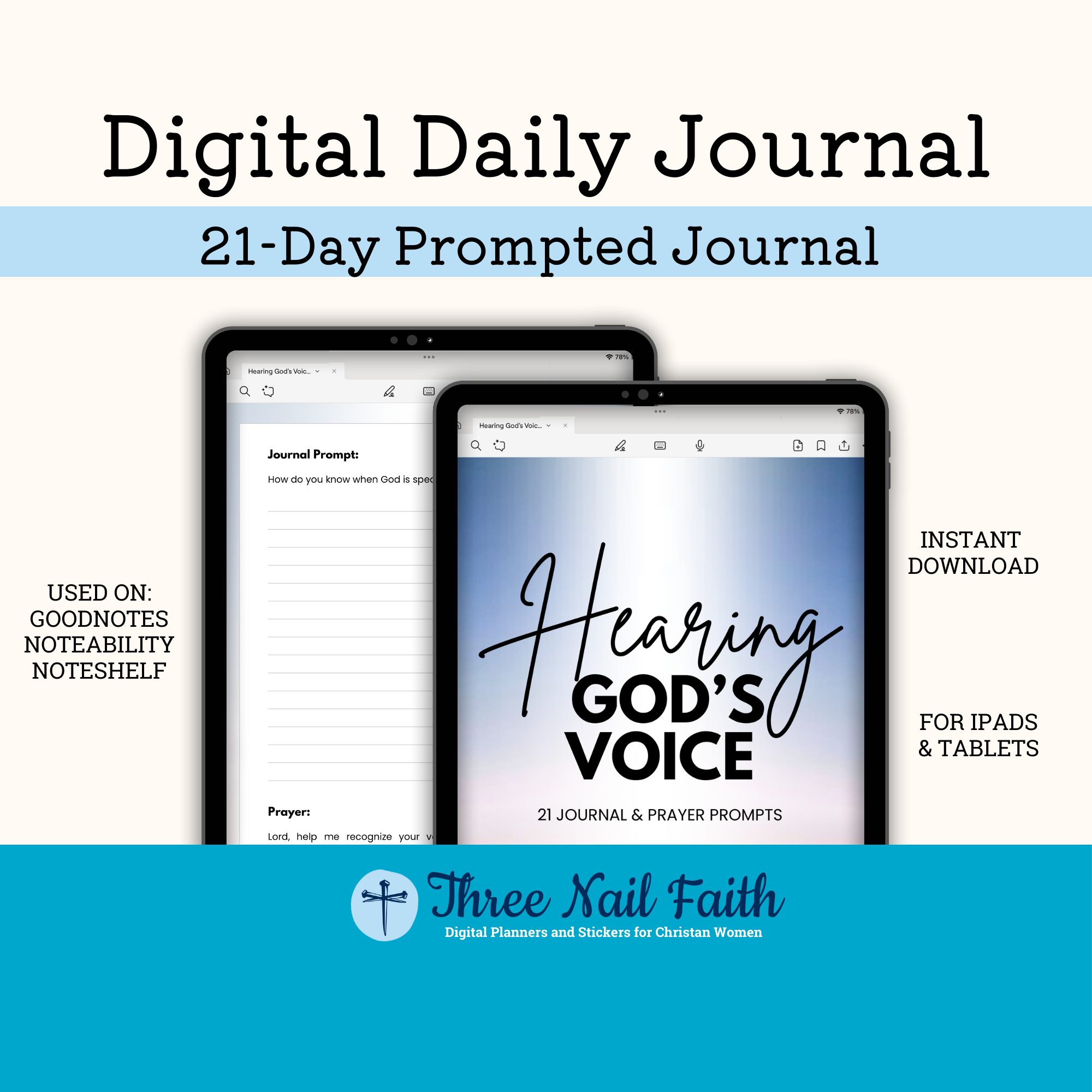 Hearing God's Voice 21 Day Prompted Faith Journal 