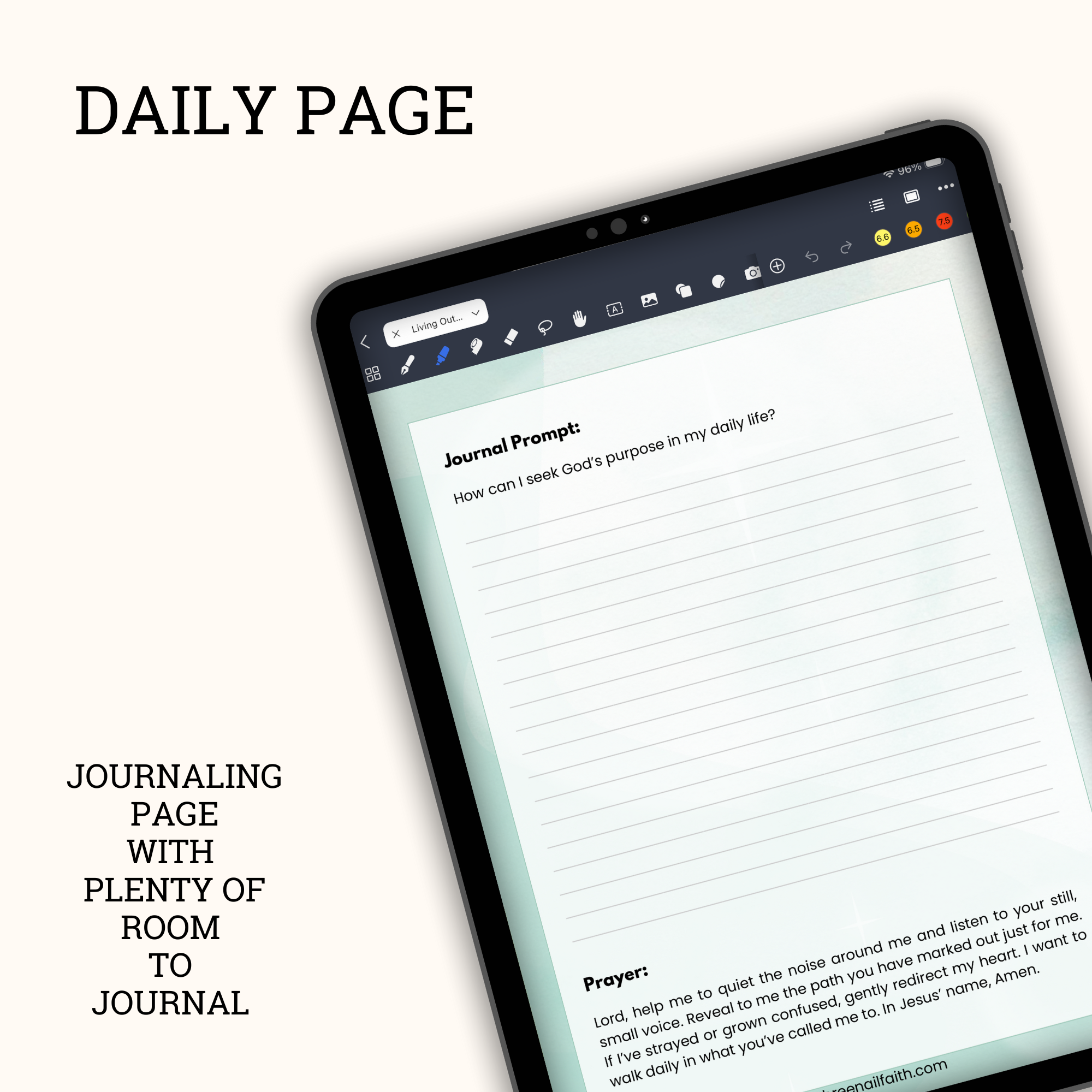 Living Out God's Purpose 21 Day Digital Prompted Faith Journal