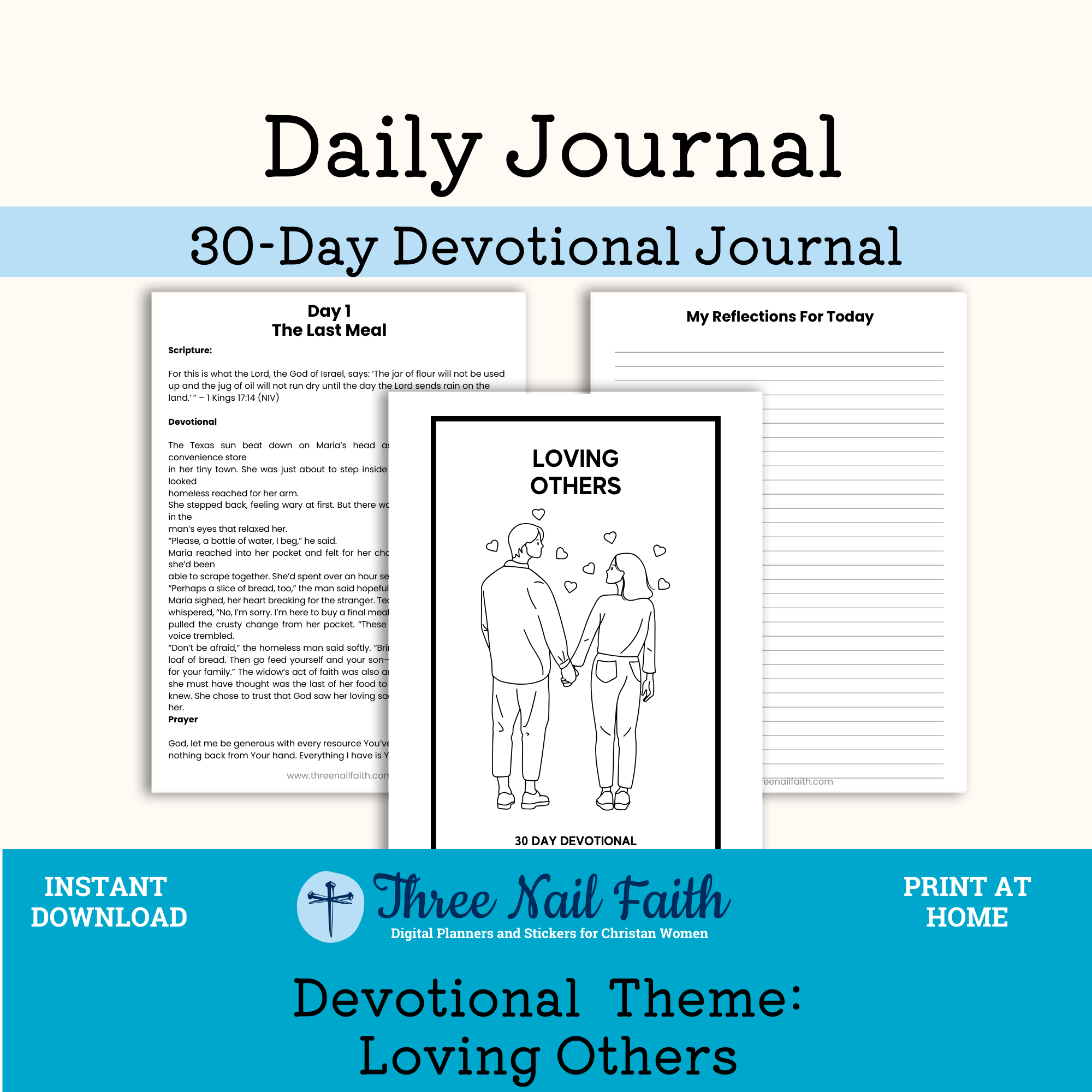 Loving Others Printable 30 day devotional journal