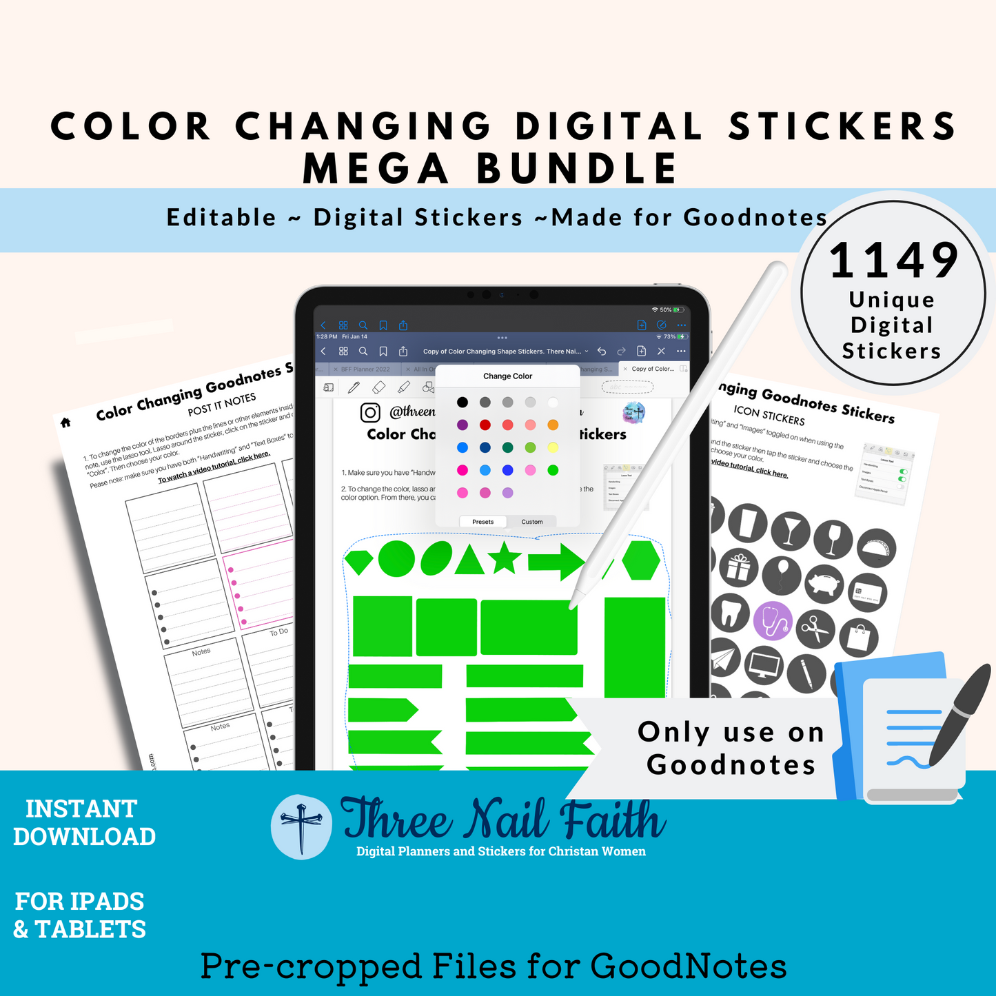Color Changing Digital Sticker - Mega Bundle