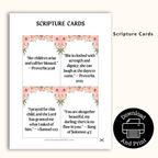 Scripture cards have four verse that you can print and cut out