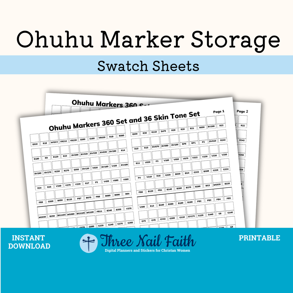 320 Ohuhu Honolulu Marker And 36 Skin Tone Swatch Sheet, Marker Organization