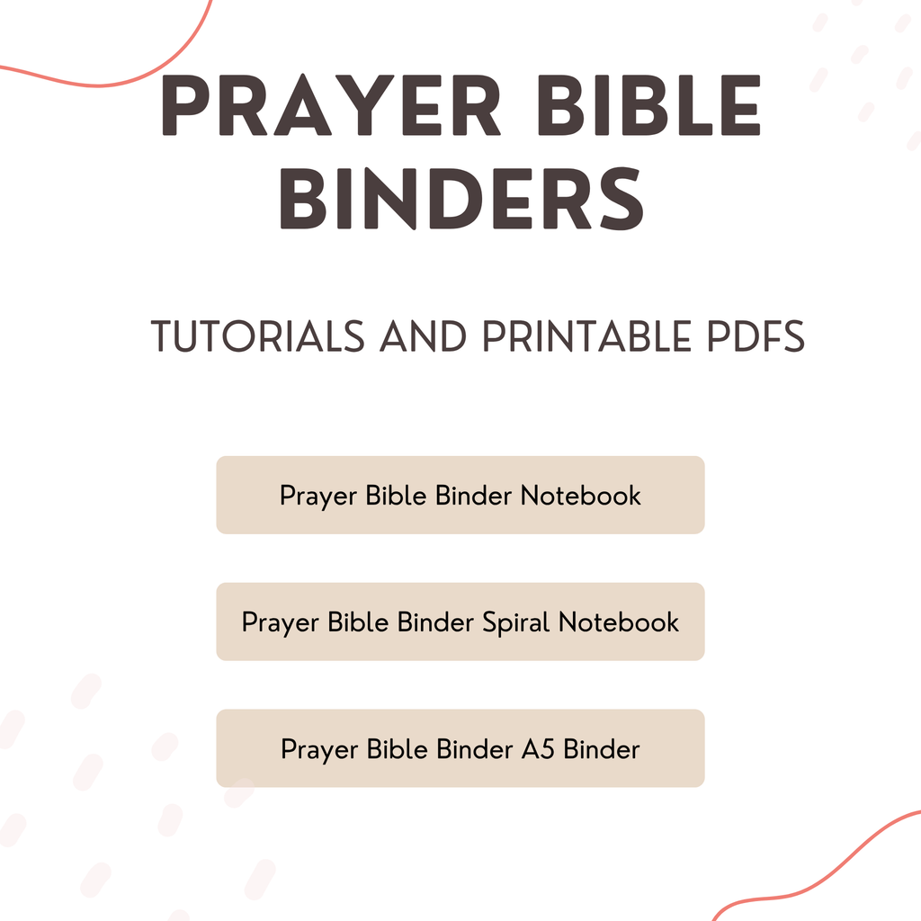 Tutorials on how to make a PrayerBible Binder