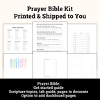 Prayer Bible Kit all items to create a prayer bible printed and shipped to you