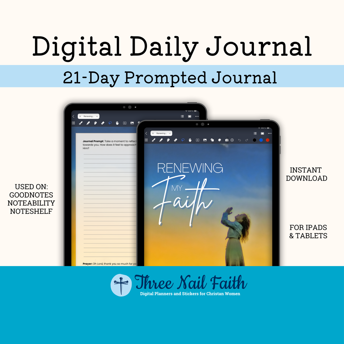 Renewing My Faith 21 Journal & Prayer Prompts