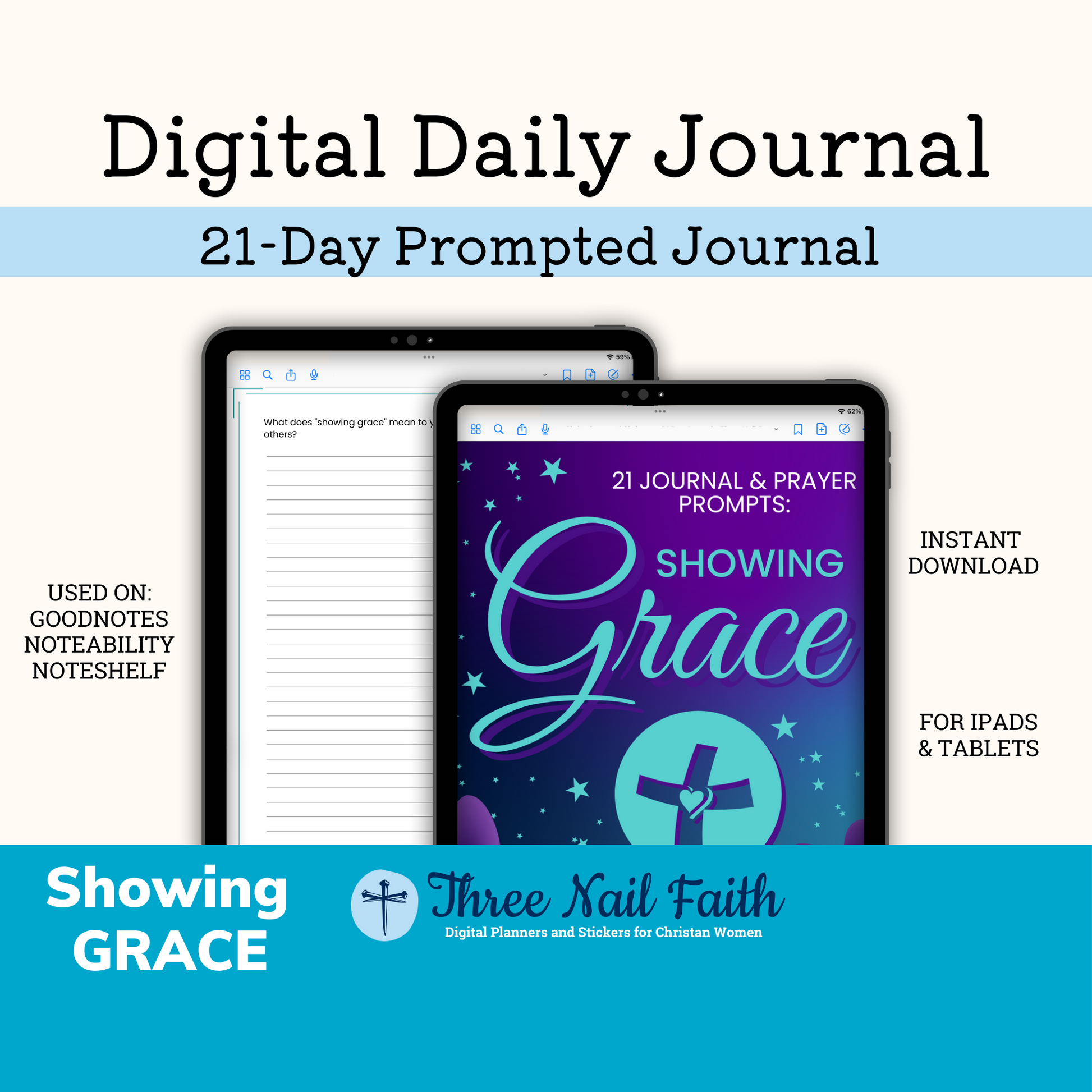 Showing Grace 21 day journal and prayer prompts