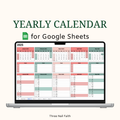 Simply Yearly Calendar for google sheets