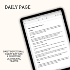 daily page of Purified Spiritual Detox for Renewal and Revival 30-Day Digital Devotional Journal 