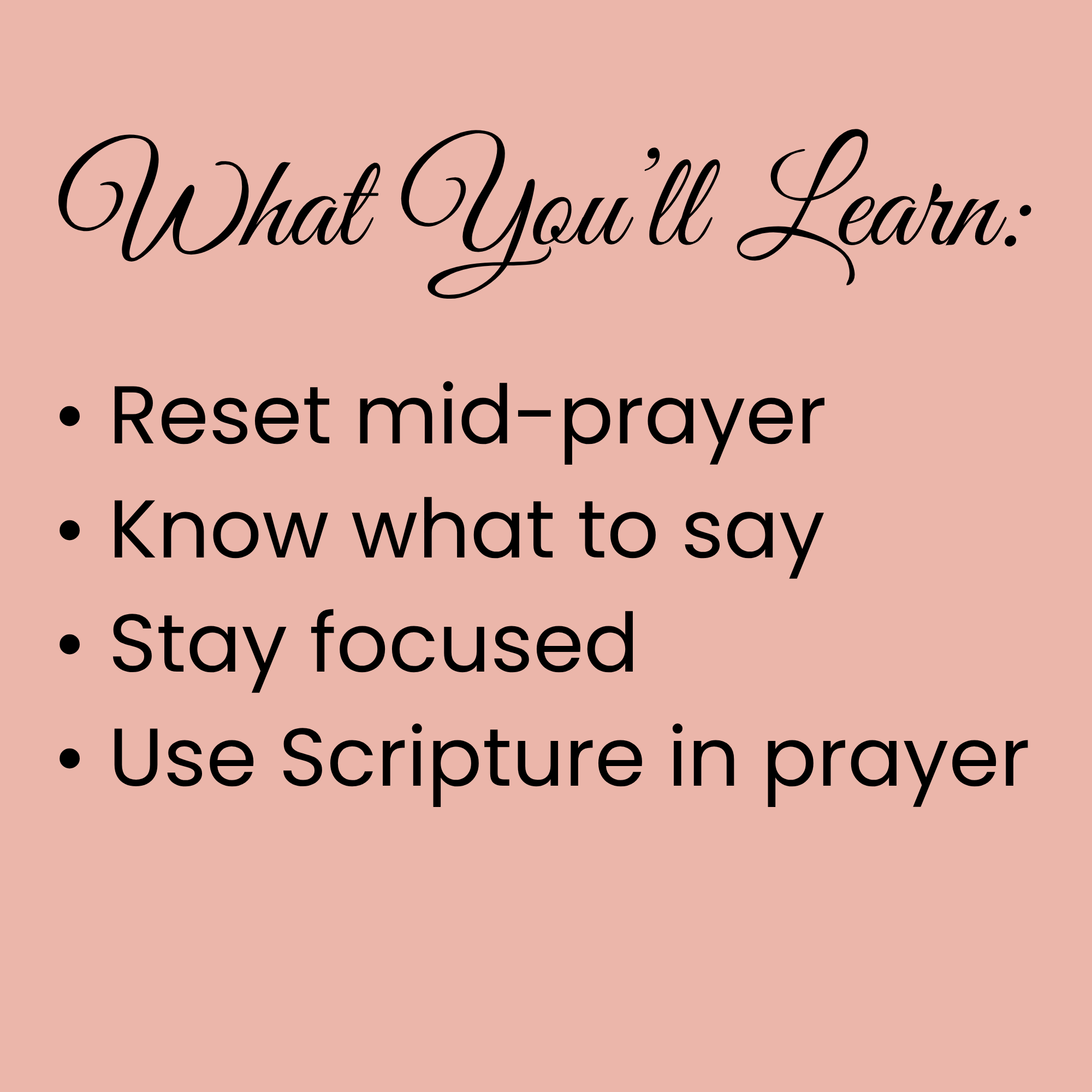 Still My Mind: Focused Prayer Course for Christian Women | Stop Distraction in Prayer