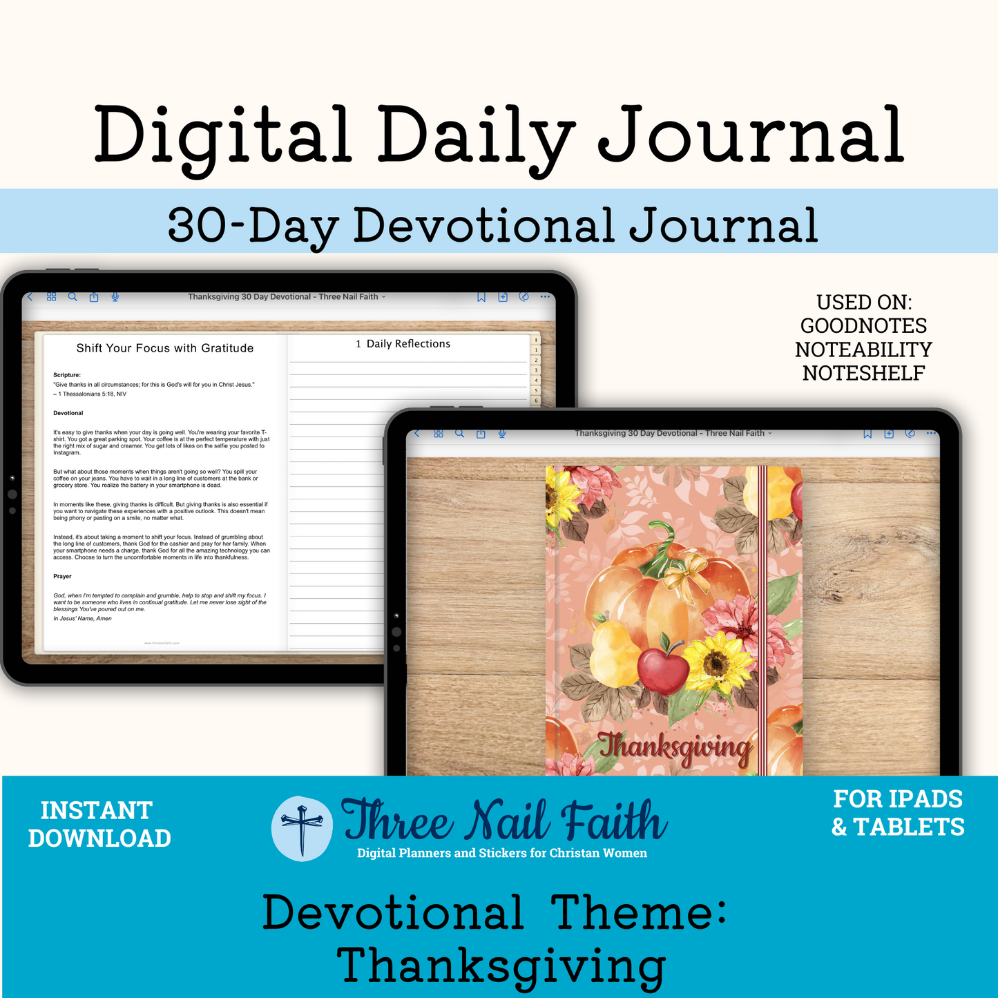 30 day digital devotional on the theme of Thanksgiving