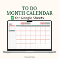 To Do Month Calendar for Google Spreadsheet