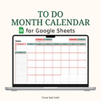 To Do Month Calendar for Google Spreadsheet