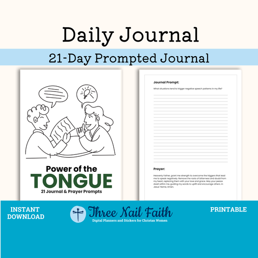 Power of the Tongue Printable Prompted Faith Journal