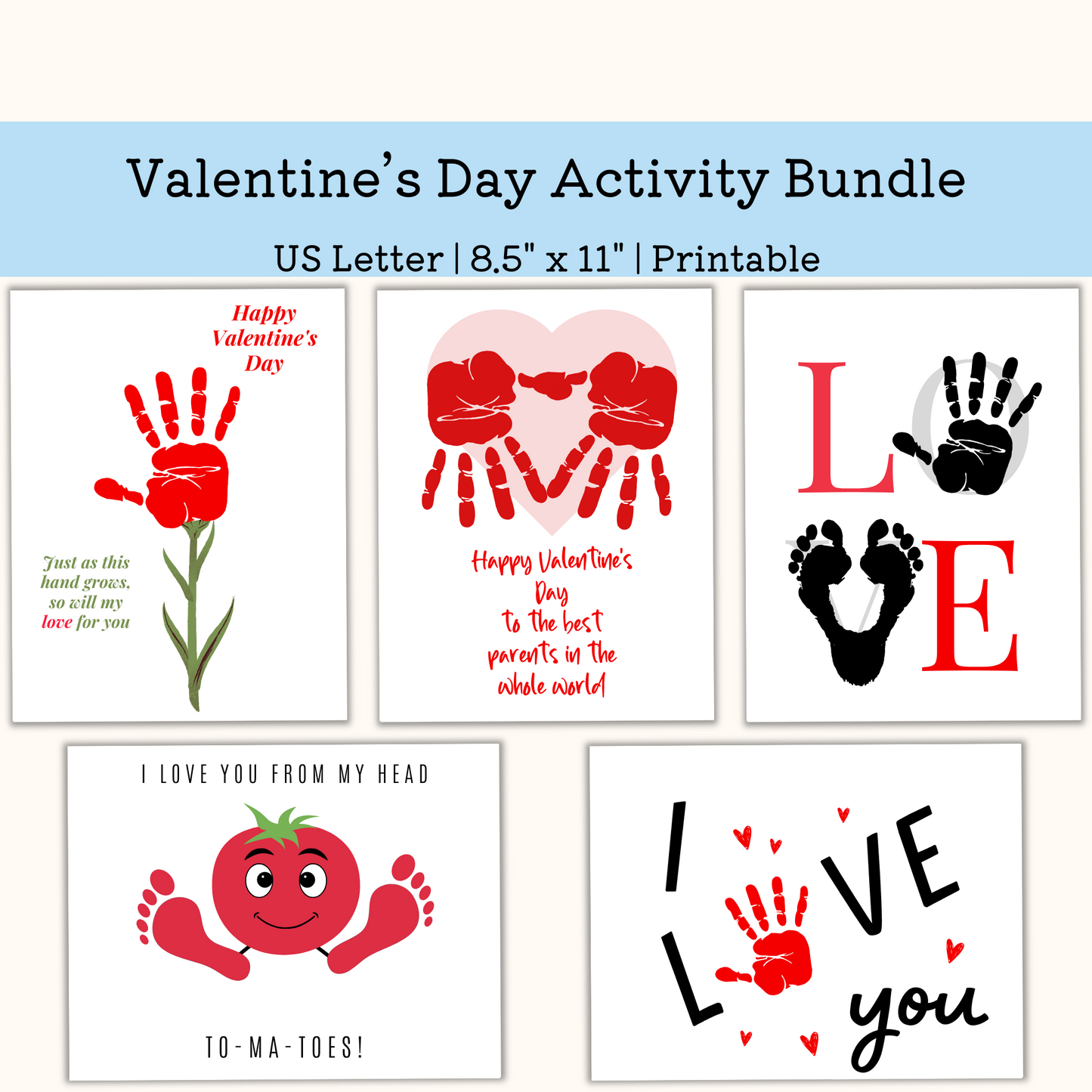 Valentine Handprint bundle