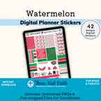 watermelon digital sticker kit with 42 Digital stickers