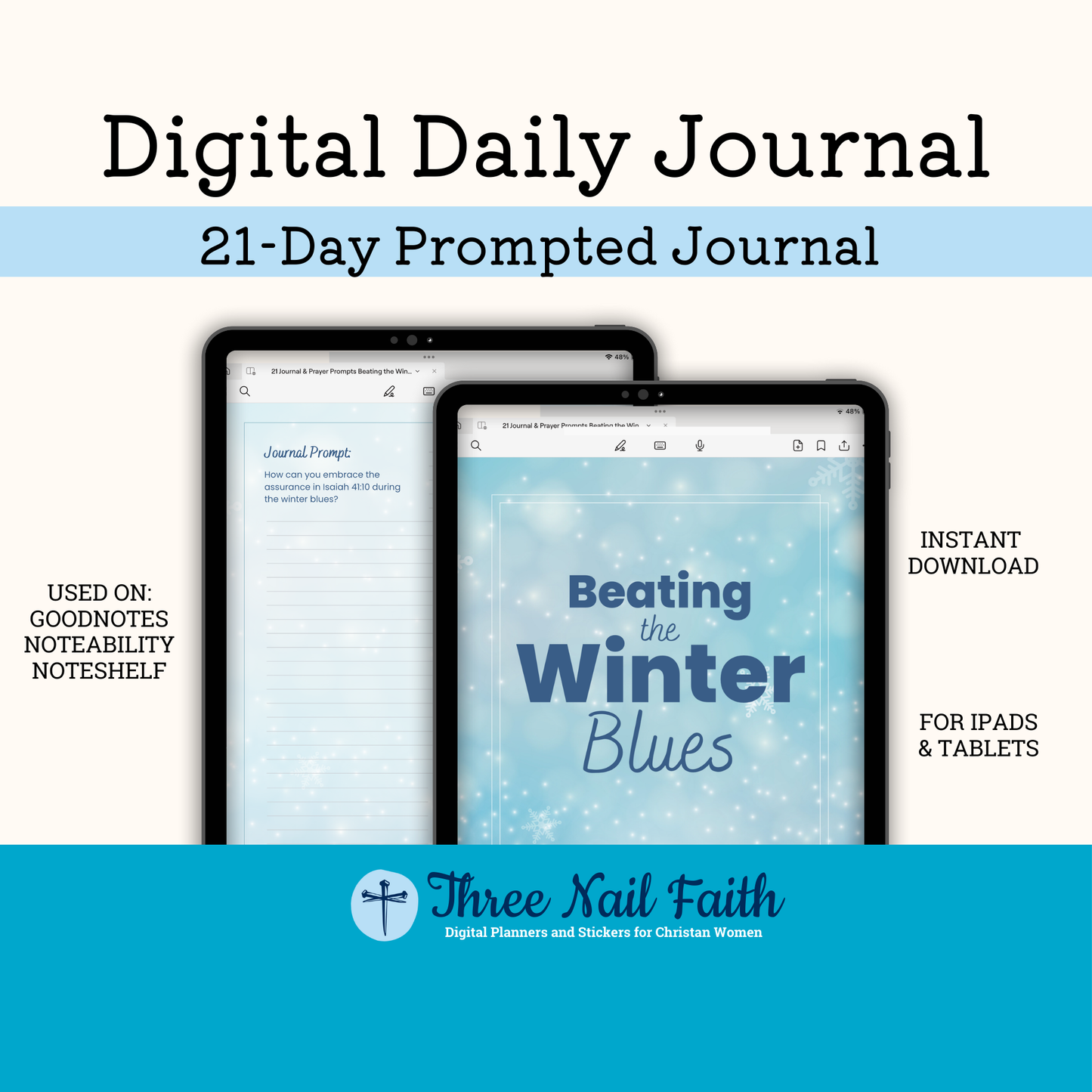 Beating The Winter Blues Digital Prompted Faith Journal