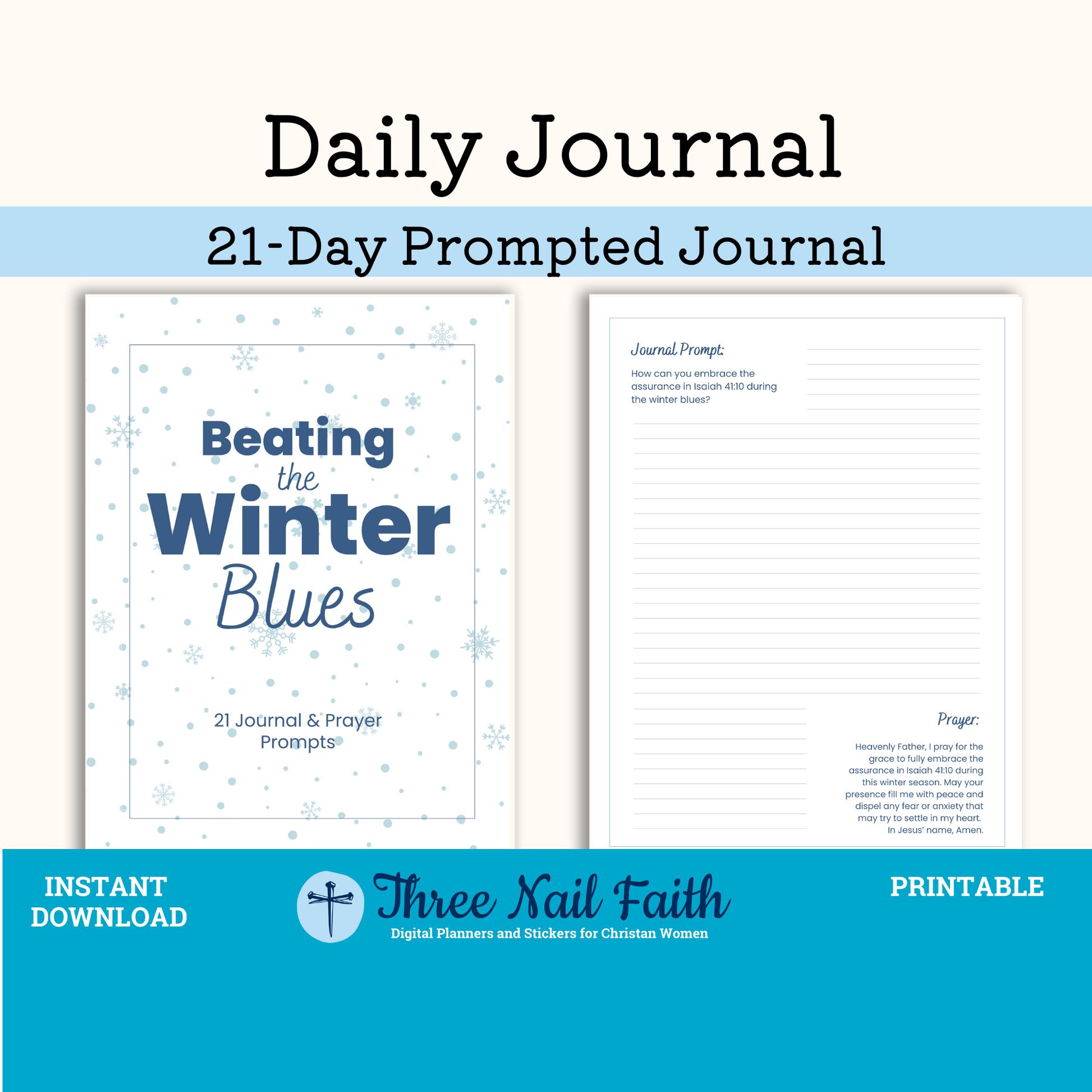 Beating the Winter Blues Prompted Faith Journal 