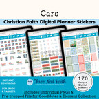 Car digital planner stickers 170 digital stickers