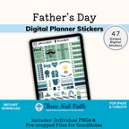 Fathers day digital sticker kit with 47 Digital stickers