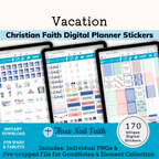 Vacation  Digital Planner Sticker Kit 2024