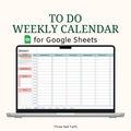 weekly to do calendar for google sheets