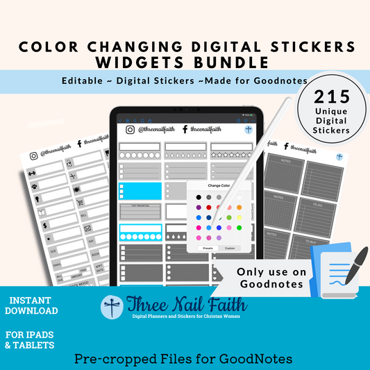 Color Changing Digital Sticker - Widget Stickers
