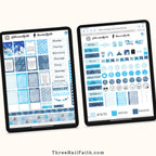 Christian Faith Digital sticker set on the theme  winter ice 