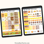 Christian Faith Digital sticker set on the theme of thanksgiving 