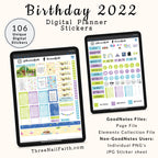 Birthday digital sticker kit