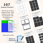 Color Changing Digital Sticker - Post It Notes