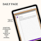 7 Day Scripture Memory Verse Digital Journal, Deuteronomy 31:6, Do Not Be Afraid Daily page