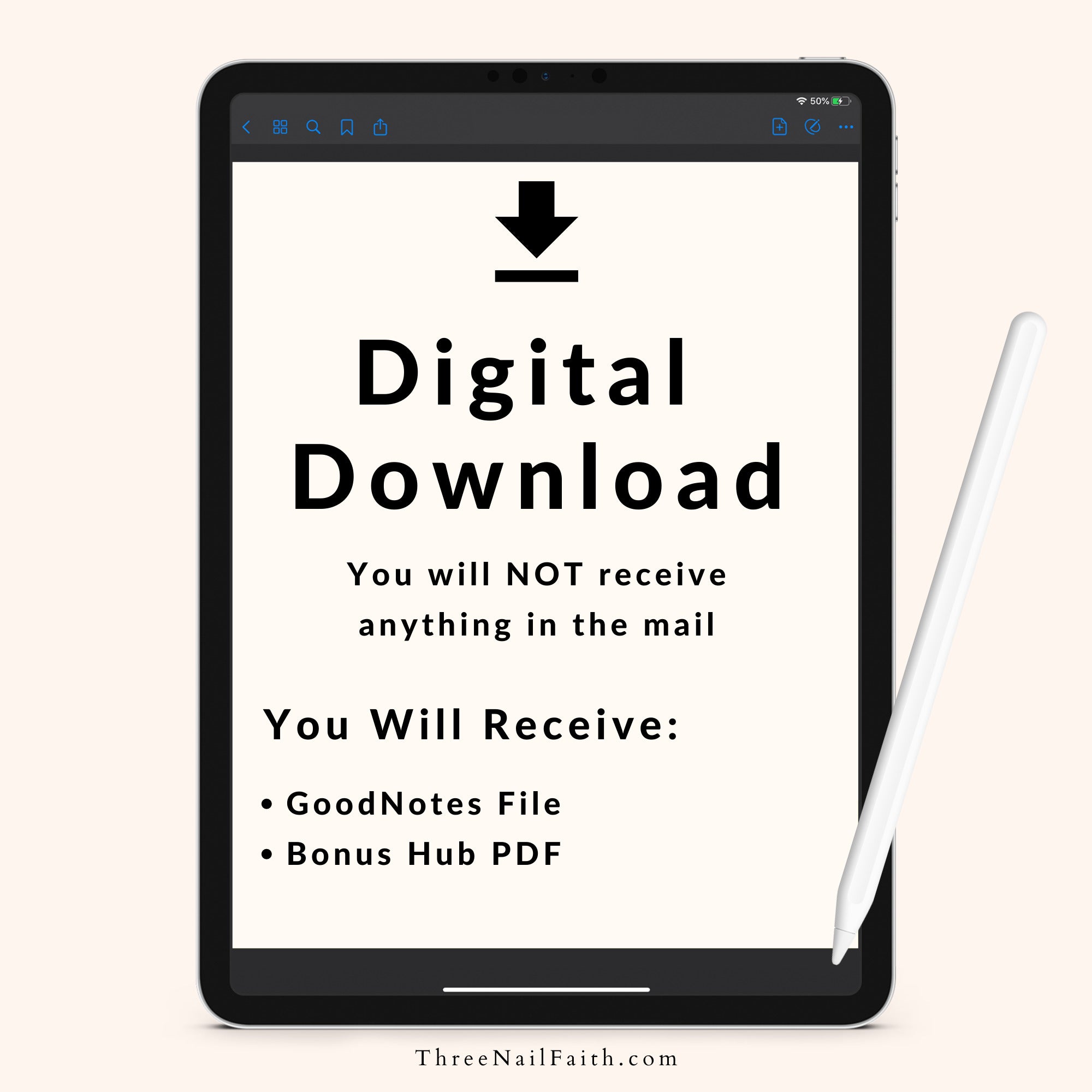 Digit. l Download Nothing will be shipped to you. Files that you will receive Goodnotes,  Bonus hub link