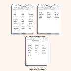 Color Changing Digital Sticker - Words and Word Boxes