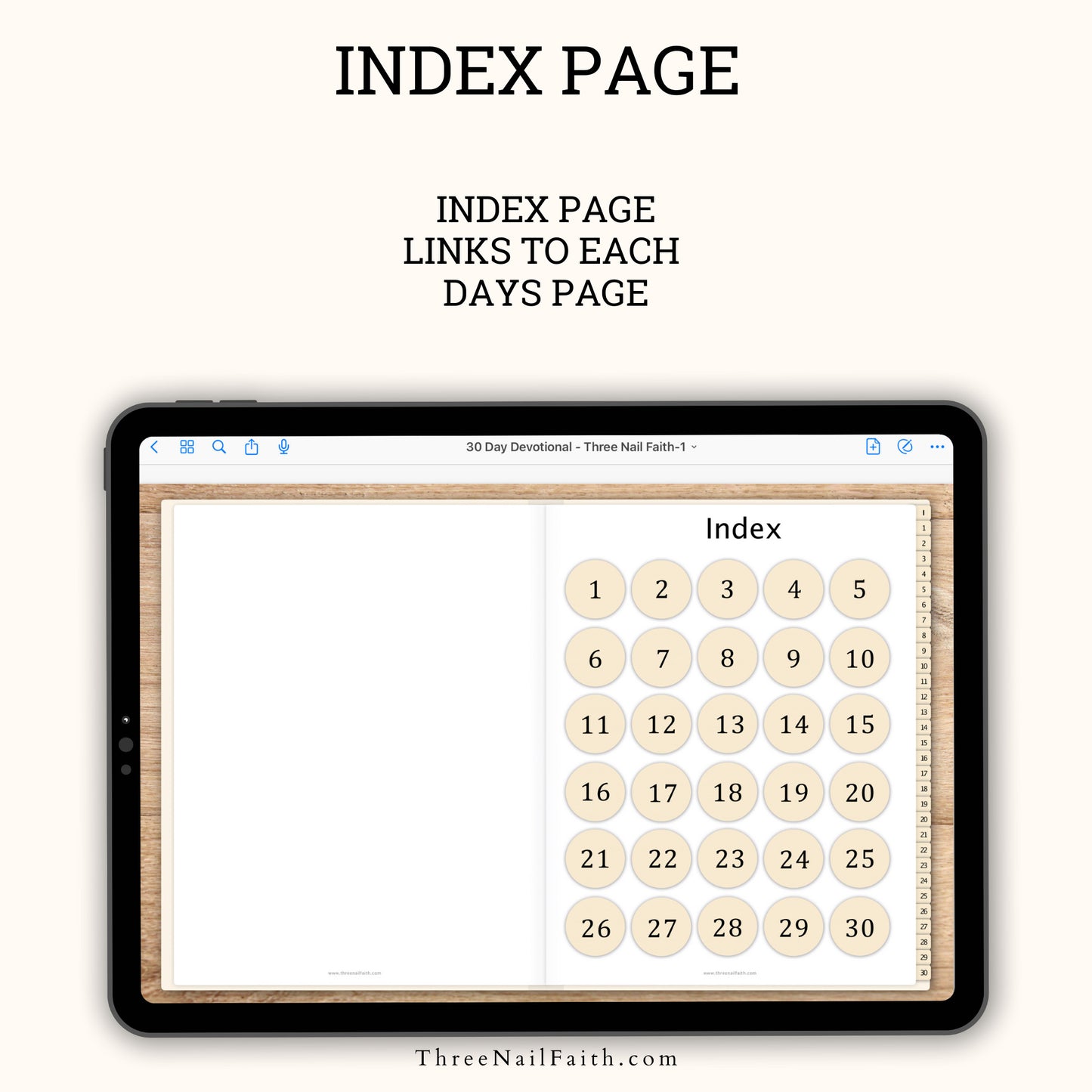 Forgiveness 30-Day Devotional Digital Journal index page