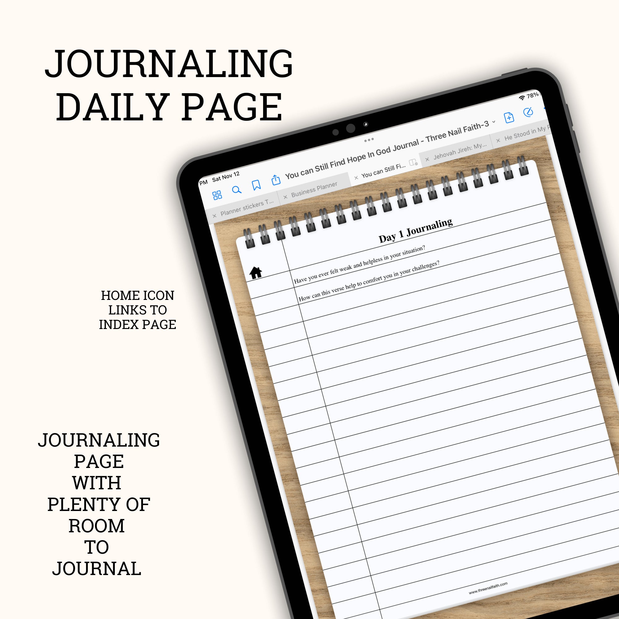 7 Day Scripture Memory Verse Digital Journal, Isaiah 40:31 You Can Still Hope in God