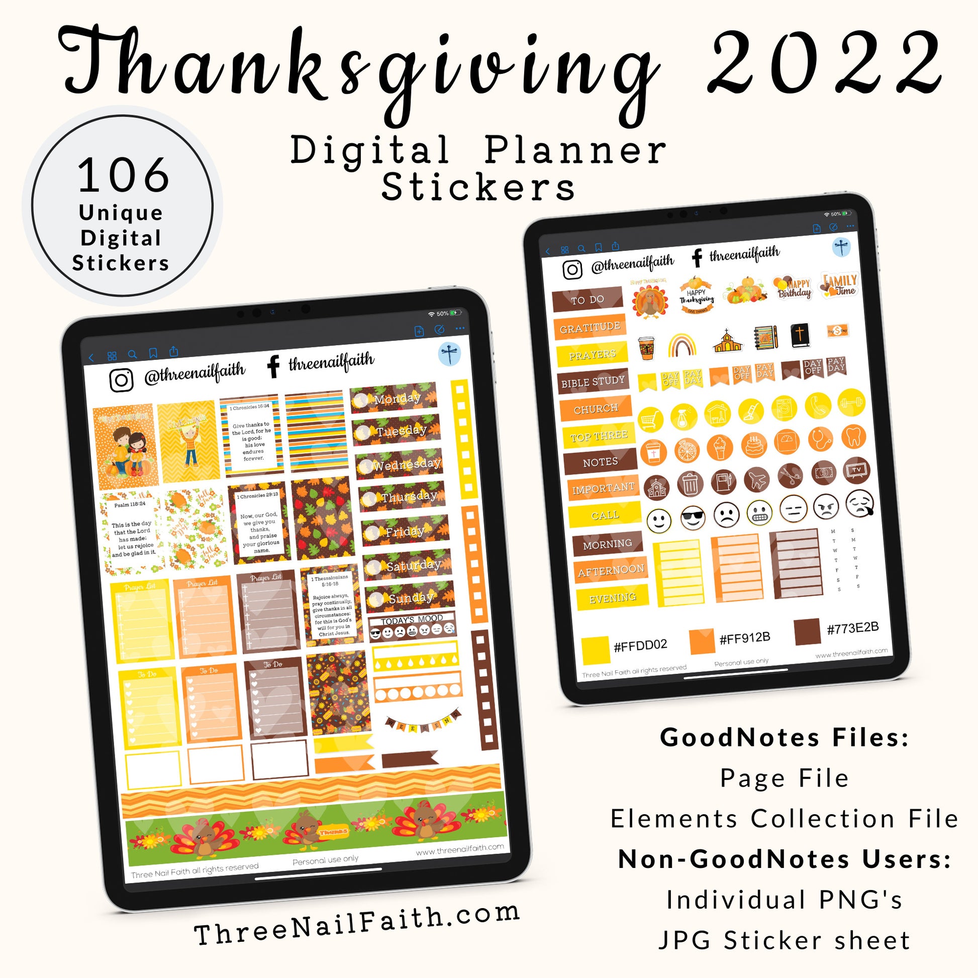 Thanksgiving digital sticker