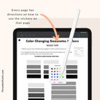 directions on how to use color changing stickers