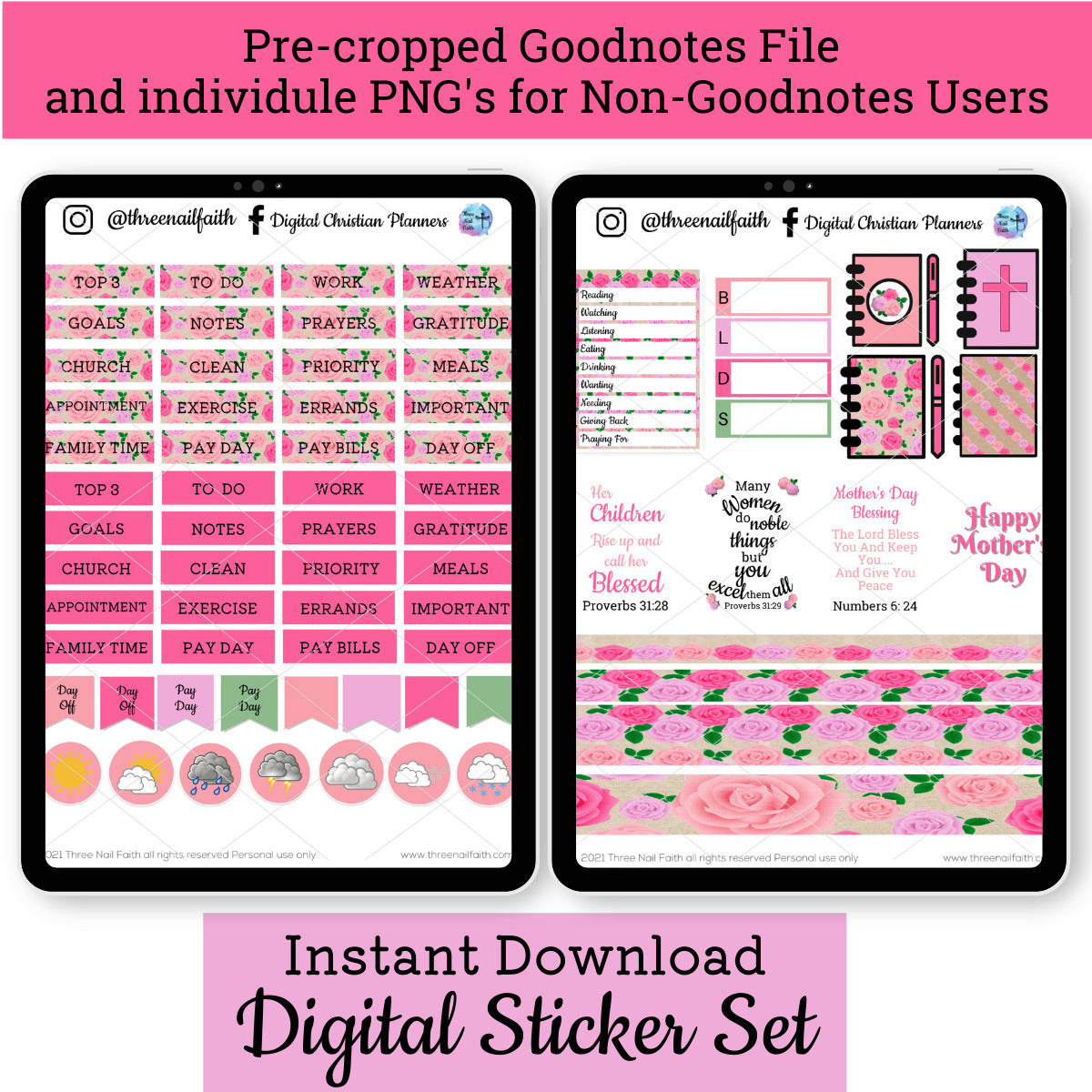 washi tape to do and other digital stickers